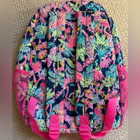NWT Lilly Pulitzer Bahia backpack & lunch bag in oyster navy seen and herd, 2 pc - Picture 3 of 5